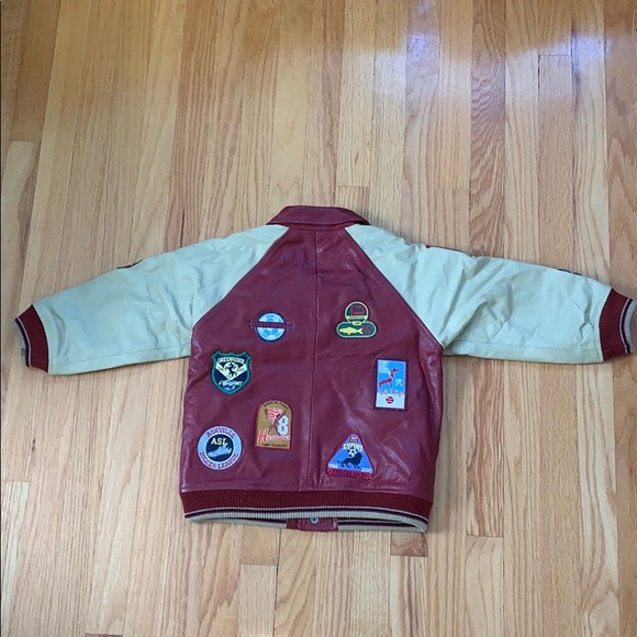 Boys Gap Leather Varsity Jacket - Picture 6 of 9